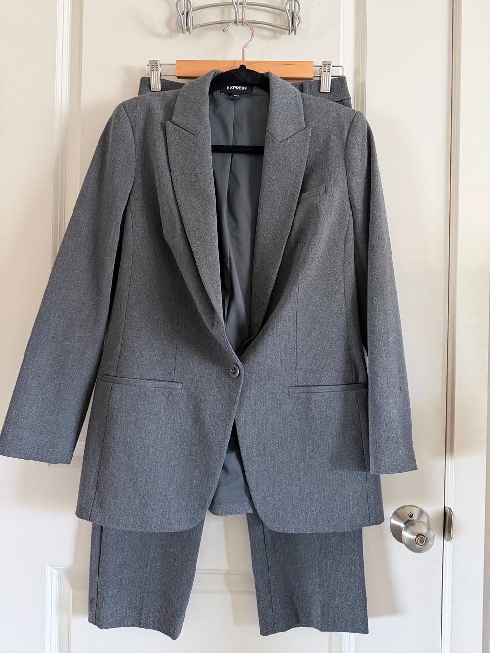 Express Gray Women's Tailored Blazer and Matching Skirt
